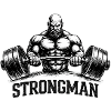 Strongman Weight Lifting Logo Drawing