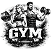 Gym Workout Motif Drawing