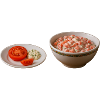 Tomato salad with sour cream