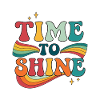 Time to Shine Retro Rainbow
