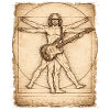 Vitruvian Rocker Guitarist Design