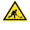 Danger Slapshot Zone Eishockey Warnschild