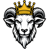Crowned Ram Mascot Power Animal Design