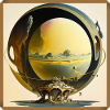 Sphere Ring Surreal Moon World