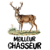 Meilleur chasseur chevreuil aquarelle nature