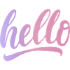 Hello greeting cheerful gradient writing