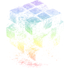 Kubus Regenbogenfarben