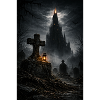 Gothic Castle in the Fog