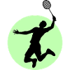 Badminton Player Silhouette – Smash Power