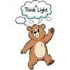 Think Light Bear Cartoon Motif
