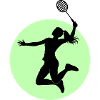 Badminton Player Silhouette – Smash Power