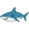 Cartoon shark with big smile