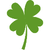 Solid four-leaf clover