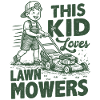 This Kid Loves Lawn Mowers