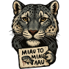 Leopard with Shield Meow Sign