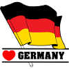 Deutsche Flagge mit Herz
