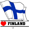 FINLAND Flag with Heart