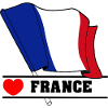 Frankreich Flaggenherz