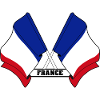 Drapeau français croisé