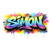 Graffiti SIMON Name Gift Ideal Printable