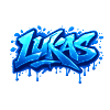 Graffiti LUKAS Name Gift Ideal Printable