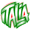 Italia Graffiti vert-rouge