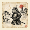 Samouraï guerrier japonais capybara
