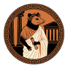 Classical Philosopher Opossum In Antique Toga