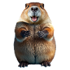 Beaver Smile Friendly 3D Cartoon