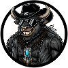Western-Bull Cowboy-Stier mit Turquoise
