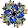 Teal Extravagant Mandala Flower