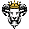 Royal Goat Crown Graphic
