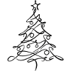 Stylischer Weihnachtsbaum- Minimalistisches Design