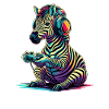 Zebra Gaming Tier Videospiele Lustiges Zebra