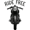 Ride Free – Retro-Biker-Motorrad