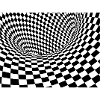 Tunnel Damier Noir Optique