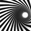 Black White Spiral Vortex