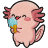 Kleiner Axolotl Eiscreme Spaß