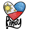 Philippine Flag Heart Print