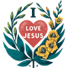 Love Jesus Heart Floral Wreth