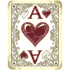 Herz As Vintage Spielkarte Karneval Kostüm Lustig
