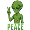 Peace Green Alien