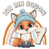 7e anniversaire Renard arc-en-ciel mignon mignon