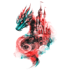 Dragon Castle Fantasy Magic Mythology Creature