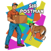 Self-Confident Postman and Dog (PopArt)
