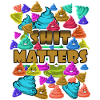 Bunte Emoticon Poo Botschaft: Shit Matters!