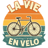 Retro T-shirt La Vie En Vélo Den perfekta presenten