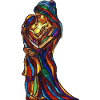 Mutter und Kind Glasfenster