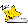 Sleepy Star with Cloud