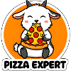 Cute Goat Pizza Expert - Happy Animal Eating Slice